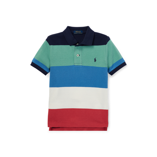 Nantucket Red Striped Cotton Mesh Polo Boys 2-7 1