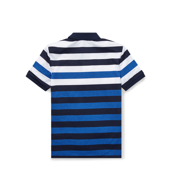French Navy Multi Striped Performance Lisle Polo Boys 8-20 2