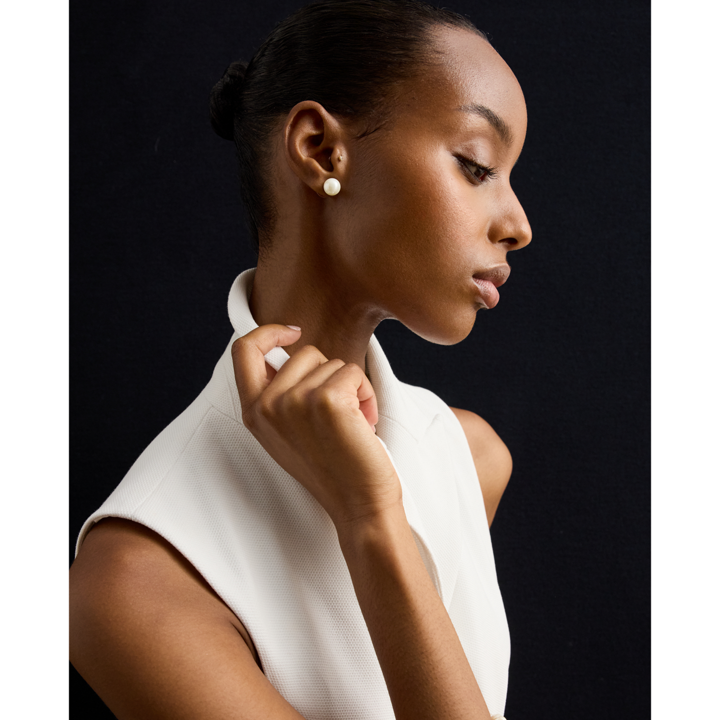 Серьги Ralph Lauren 10 mm Faux-Pearl, цвет: Жемчужный — фото 1