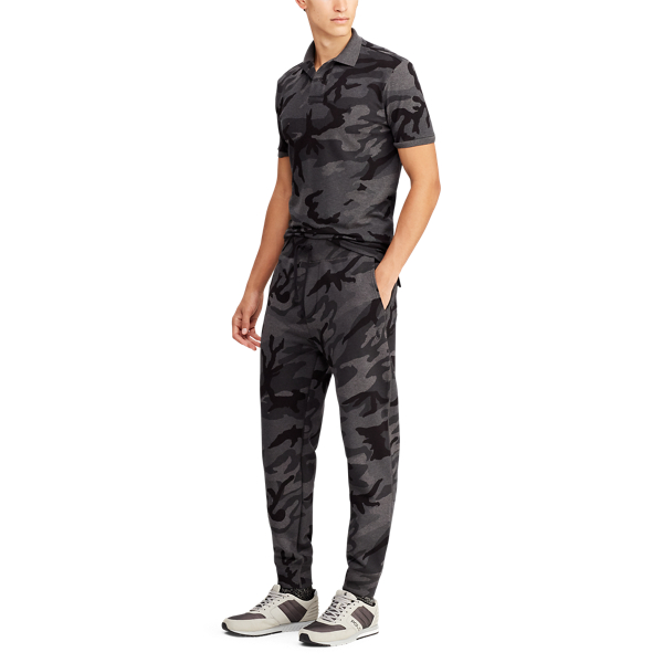 Charcoal Camo Classic Fit Camo Mesh Polo Big & Tall 2