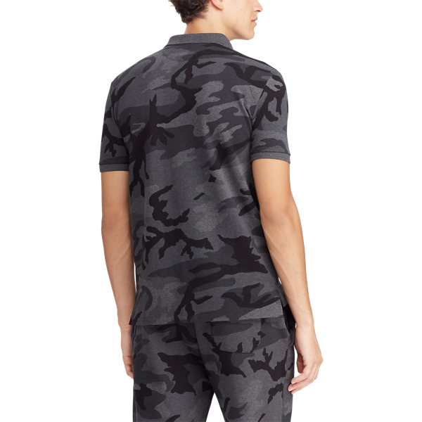 Charcoal Camo Classic Fit Camo Mesh Polo Big & Tall 4