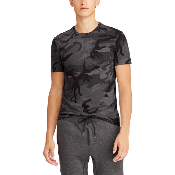 Charcoal Rl Camo Custom Slim Fit Pocket T-Shirt Polo Ralph Lauren 4