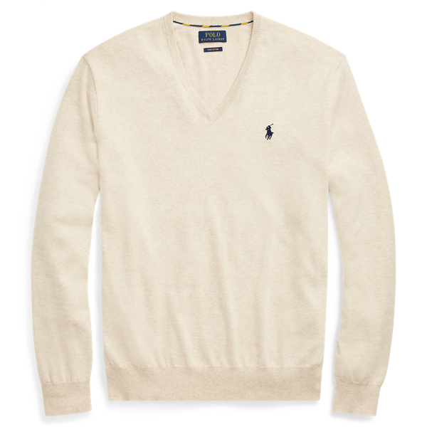 Cotton V-Neck Sweater Big & Tall in 1