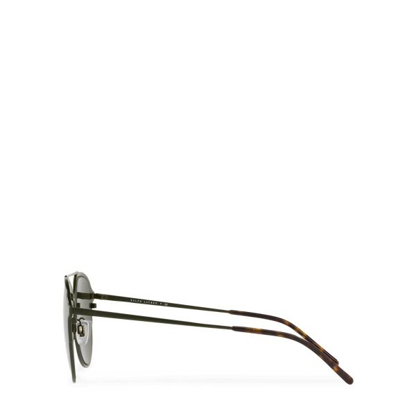 Matte Olive Green Metal Pilot Sunglasses Polo Ralph Lauren 3