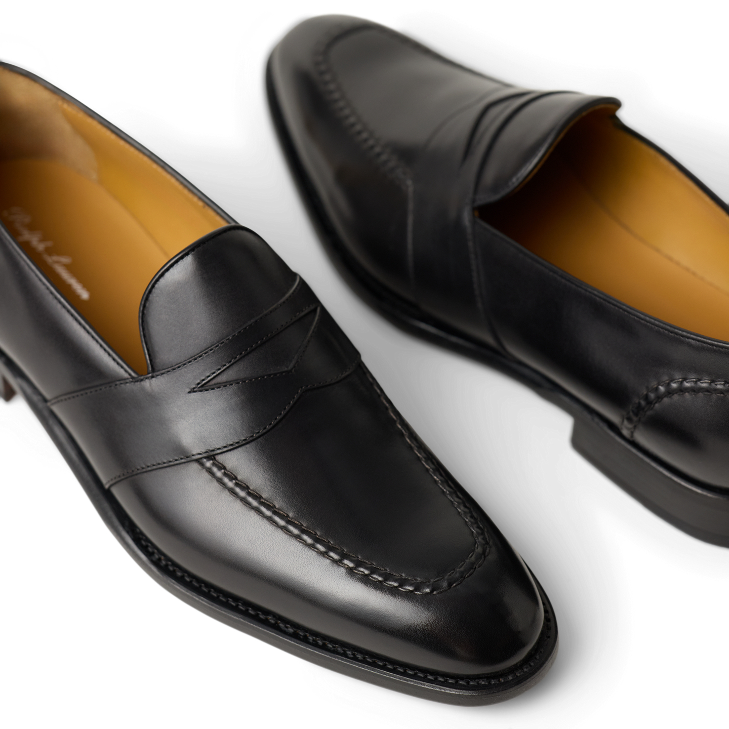 Мужские туфли Ralph Lauren Meegan Penny Loafer, цвет: Чёрный — фото 1