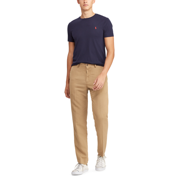 Desert Khaki Classic Fit Linen-Blend Trouser Polo Ralph Lauren 3