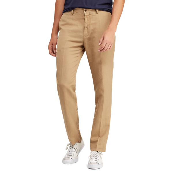 Desert Khaki Classic Fit Linen-Blend Trouser Polo Ralph Lauren 4