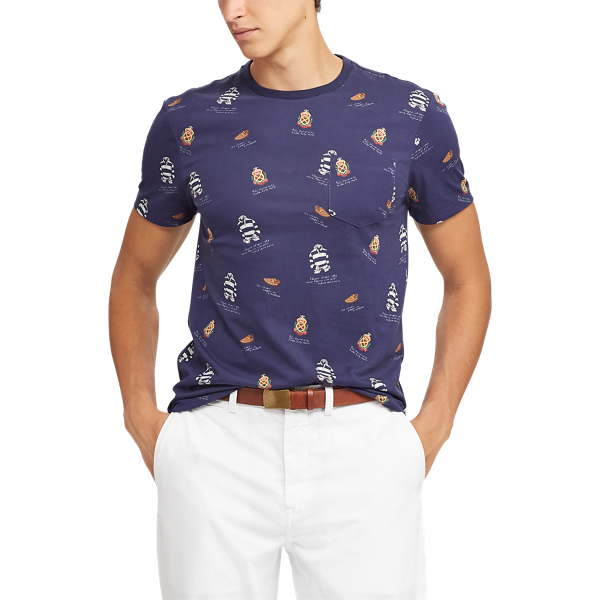 Newport Navy Custom Slim Fit Cotton T-Shirt Polo Ralph Lauren 5