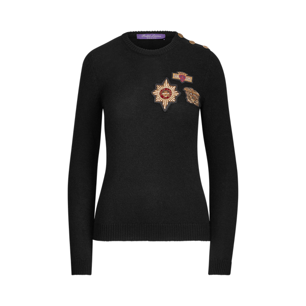 Black Crest Cashmere Crewneck Ralph Lauren Collection 2