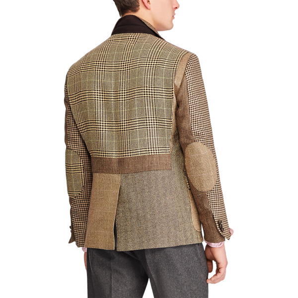 Brown And Tan Patchwork Sport Coat Polo Ralph Lauren 5