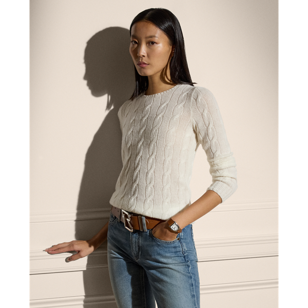 Ralph lauren women's cashmere cable knit sweater clearance