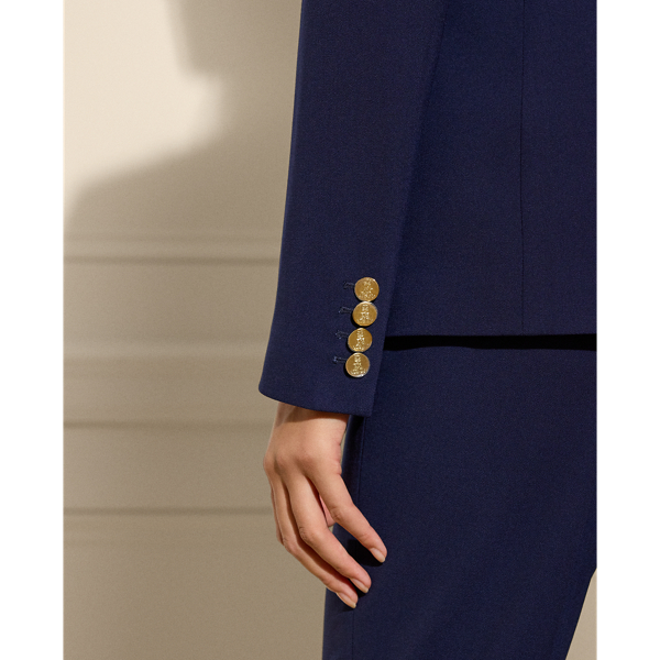 Navy Parker Wool Crepe Jacket Ralph Lauren Collection 7