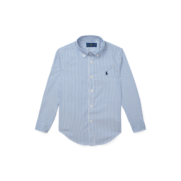 Blue/White Custom-Fit Baumwoll-Oxfordhemd Boys 1.5-6 Years 1