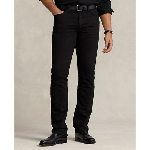 Мужские джинсы Ralph Lauren Hampton Straight Stretch, цвет: Чёрный