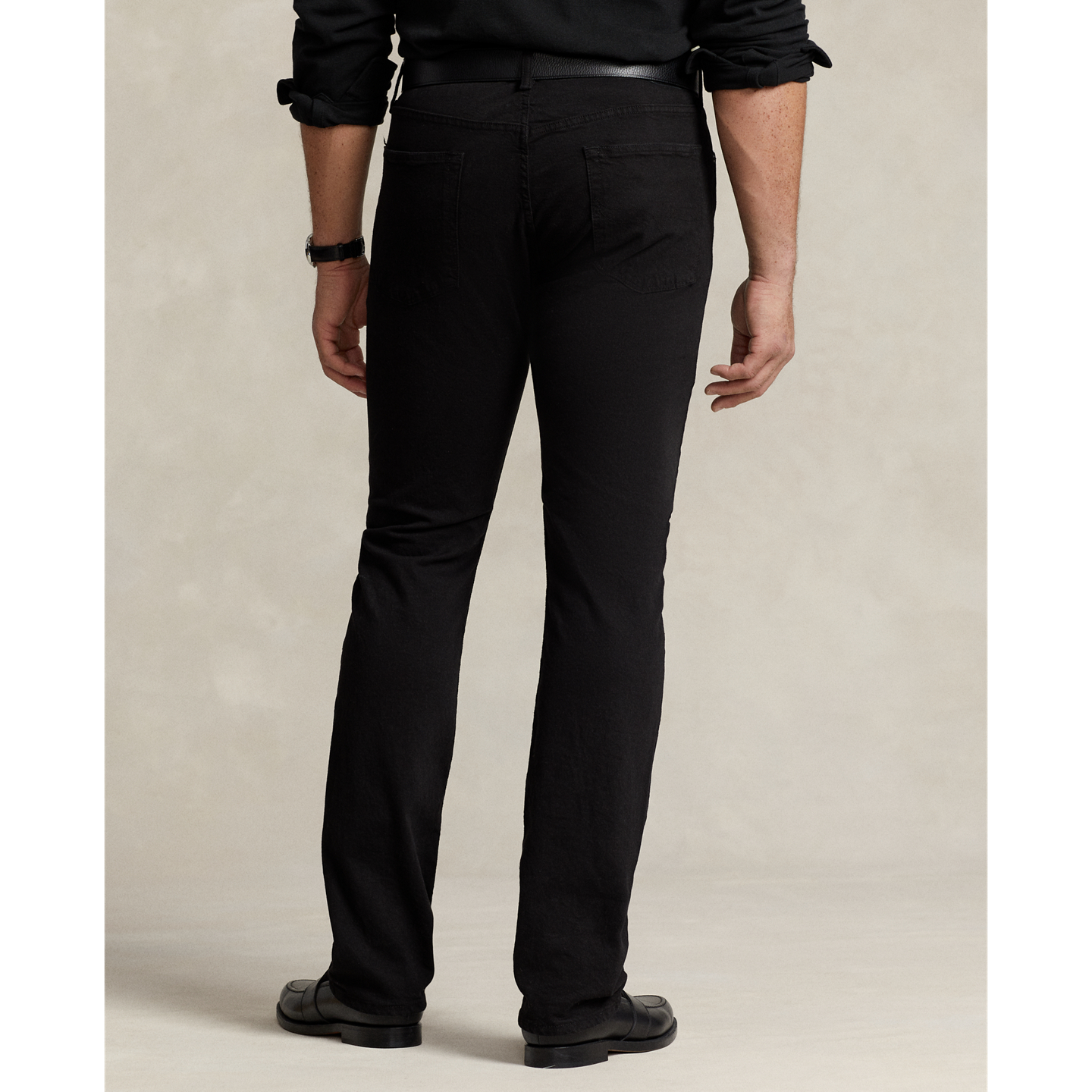 Мужские джинсы Ralph Lauren Hampton Straight Stretch Jean, цвет: Чёрный — фото 3