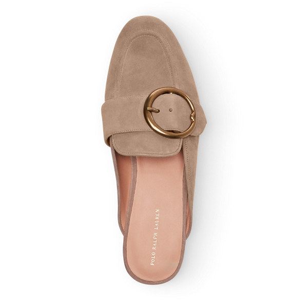 Taupe Camryn Suede Mule Polo Ralph Lauren 4