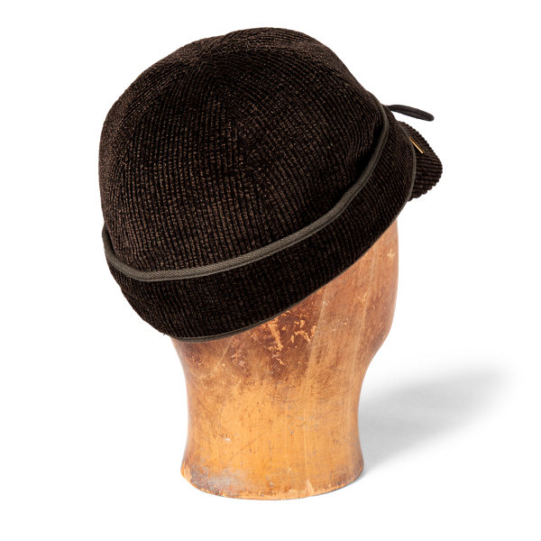Black/Brown Corduroy Trapper Hat RRL 2