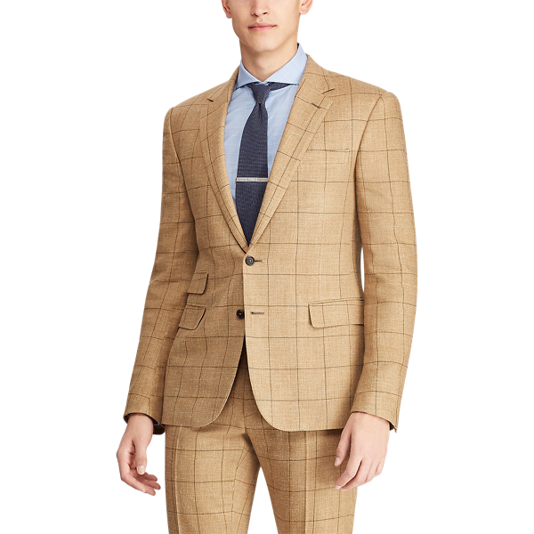 Brown And Tan Gregory Hand-Tailored Windowpane Jacket Purple Label 5