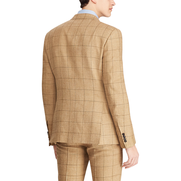 Brown And Tan Gregory Hand-Tailored Windowpane Jacket Purple Label 6