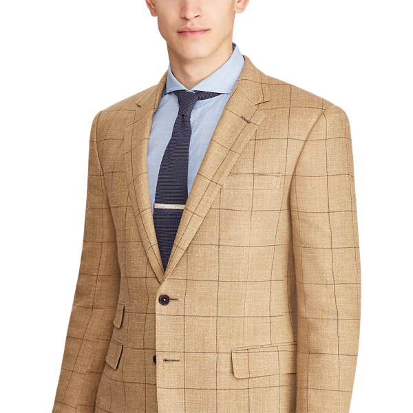 Brown And Tan Gregory Hand-Tailored Windowpane Jacket Purple Label 7