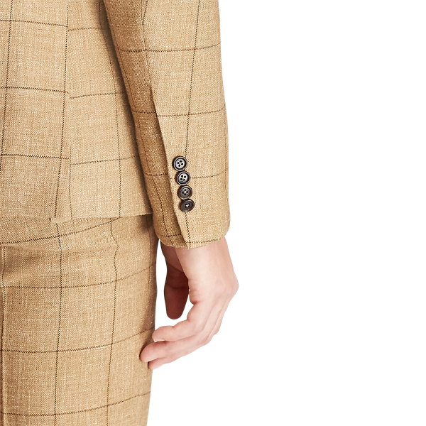 Brown And Tan Gregory Hand-Tailored Windowpane Jacket Purple Label 8