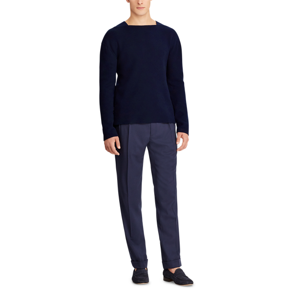 Classic Chairman Navy Cashmere-Blend Jumper Purple Label 4