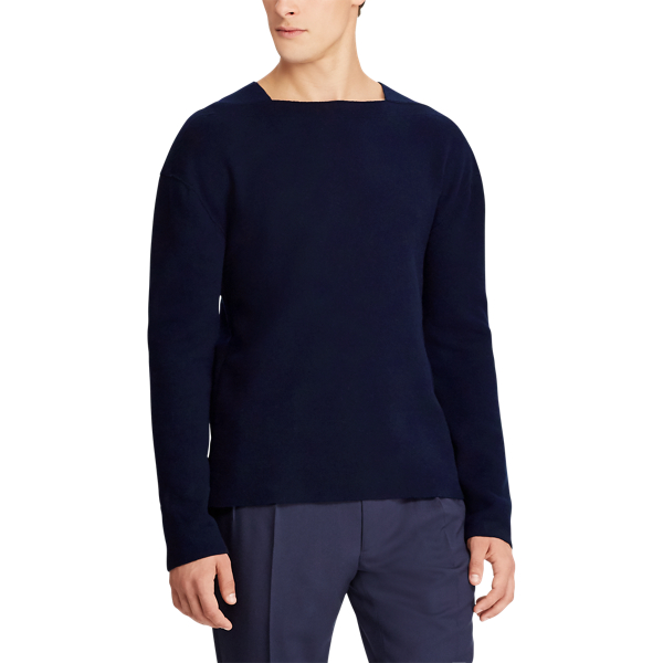 Classic Chairman Navy Cashmere-Blend Jumper Purple Label 5