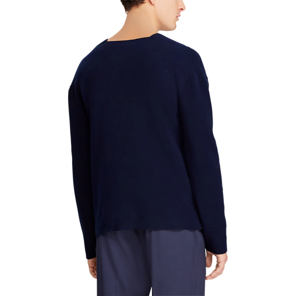 Classic Chairman Navy Cashmere-Blend Jumper Purple Label 6