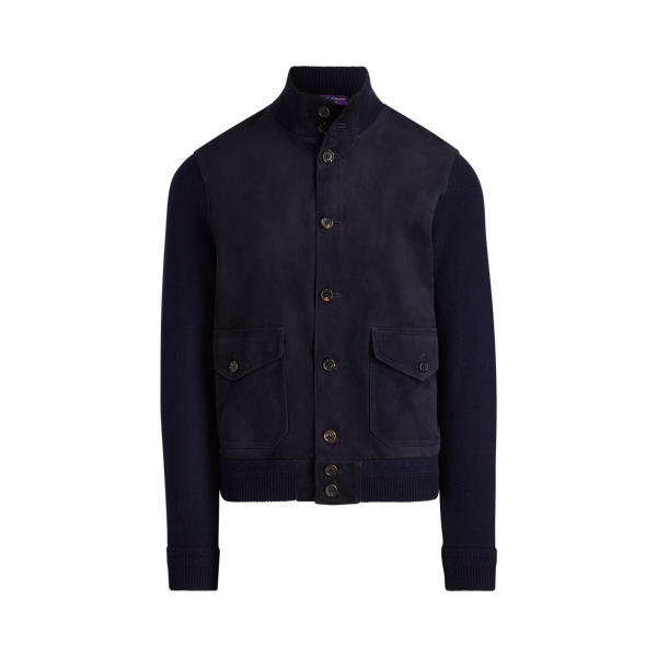 Kaschmirjacke mit Wildleder Purple Label in 1