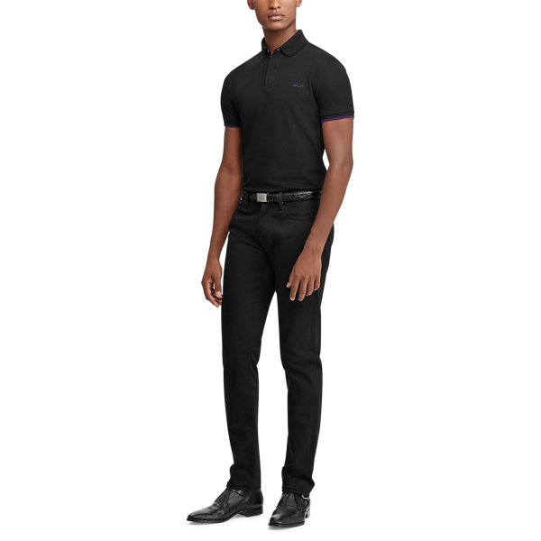 Polo Black/Bright Purple RLX Zip-Placket Stretch Polo Purple Label 4