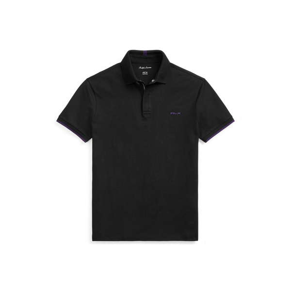 Polo Black/Bright Purple RLX Zip-Placket Stretch Polo Purple Label 2