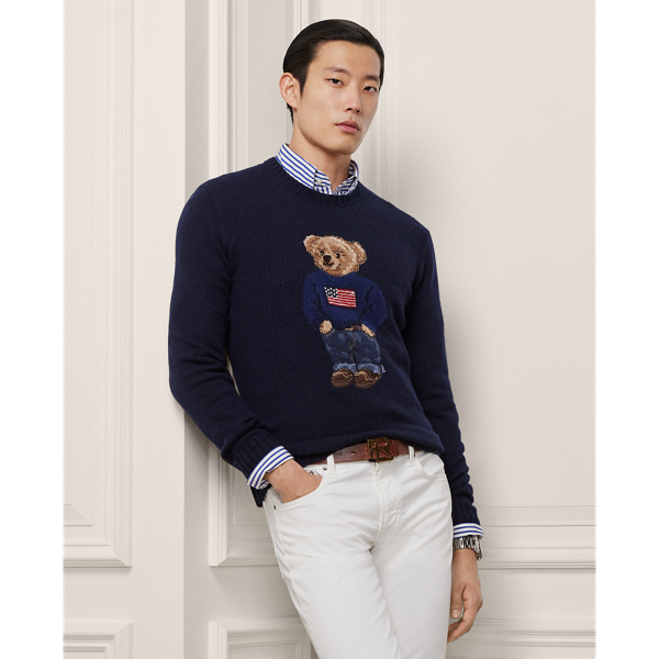 Ralph lauren bear jumper mens online