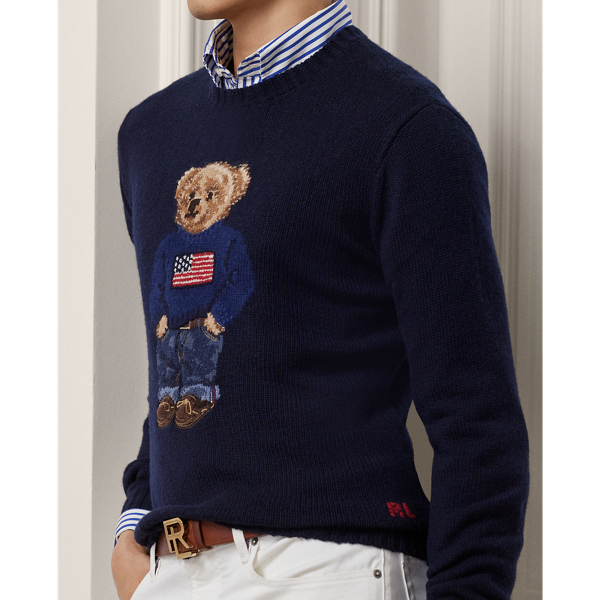 Men's iconic polo bear sweater best sale