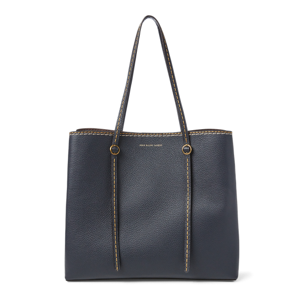 Navy Pebbled Leather Lennox Tote Polo Ralph Lauren 2