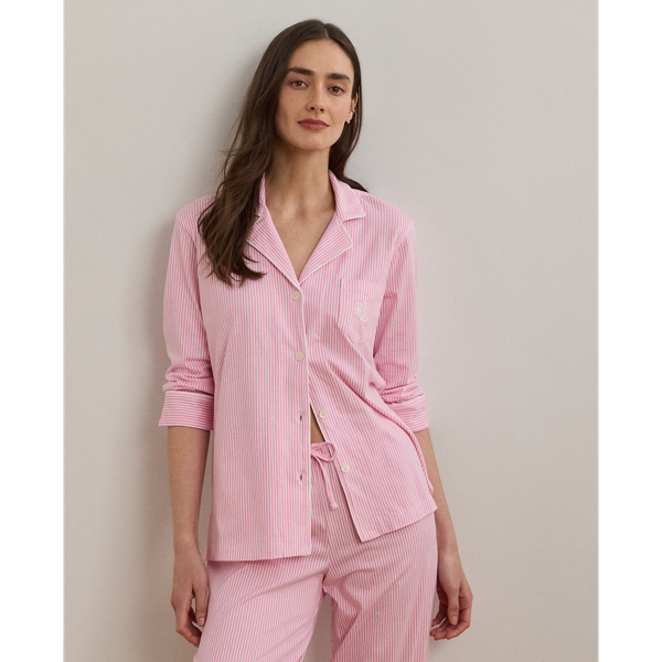 【POLO RALPH LAUREN】Printed cotton sleep set Print Cotton-Blend-Jersey Sleep Set
