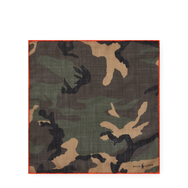 Camo Camo-Print Wool Pocket Square Polo Ralph Lauren 2