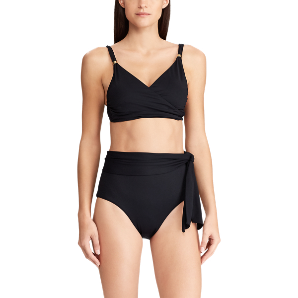 Black Wrap Bikini Top Lauren 2