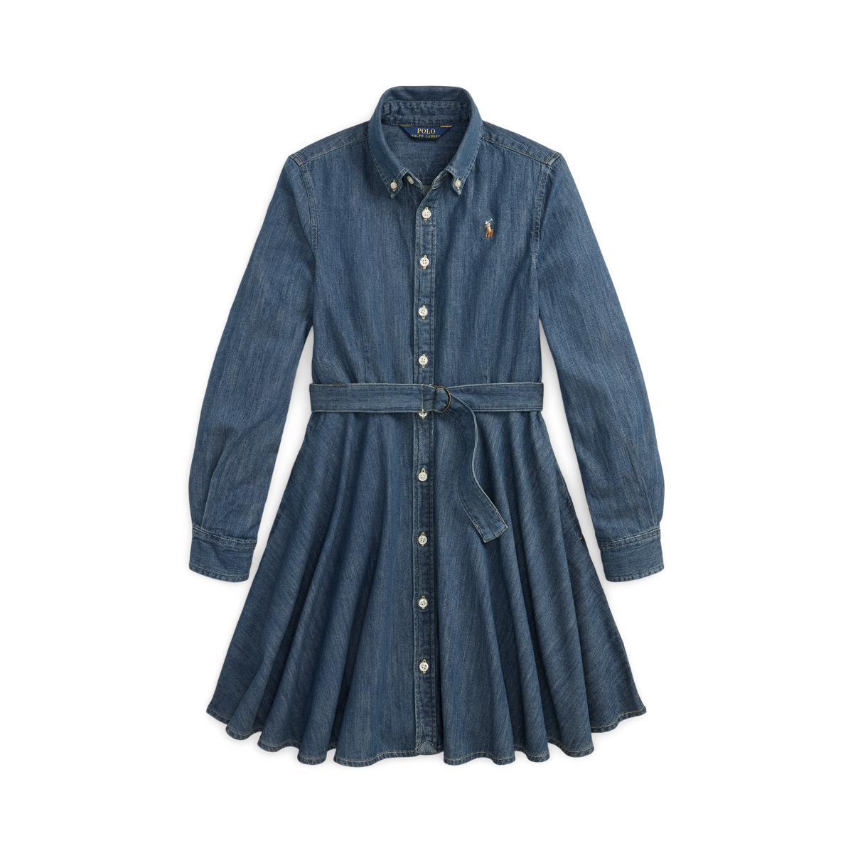 【Lauren Ralph Lauren】Belted Denim Shirtdress Lauren Ralph Lauren Women's Belted Denim Shirtdress - Macy's