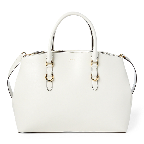 Bolso Satchel de cuero con doble cremallera