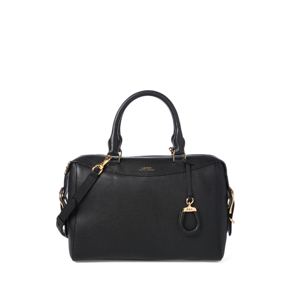 Black Leather Satchel Lauren 1