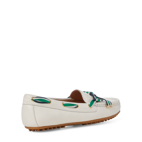 Mocassins Becka en cuir Lauren en Cr&egrave;me des artistes 3