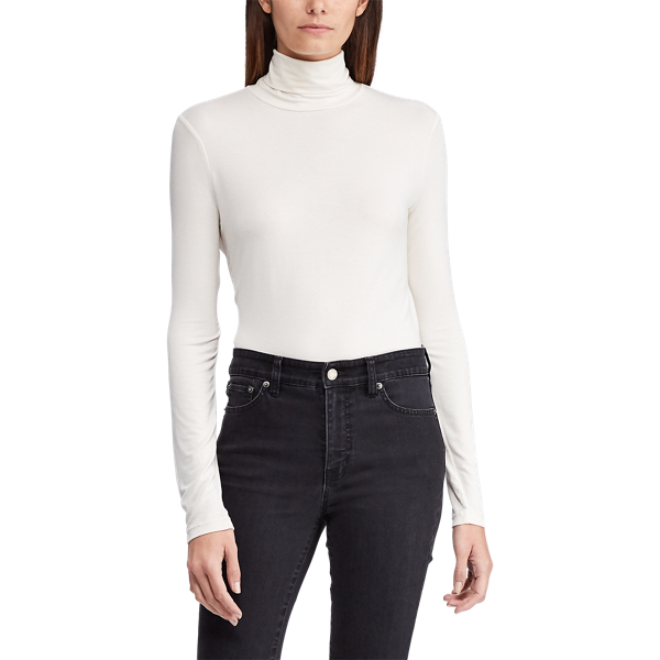 Mascarpone Cream Jersey Turtleneck Lauren 4