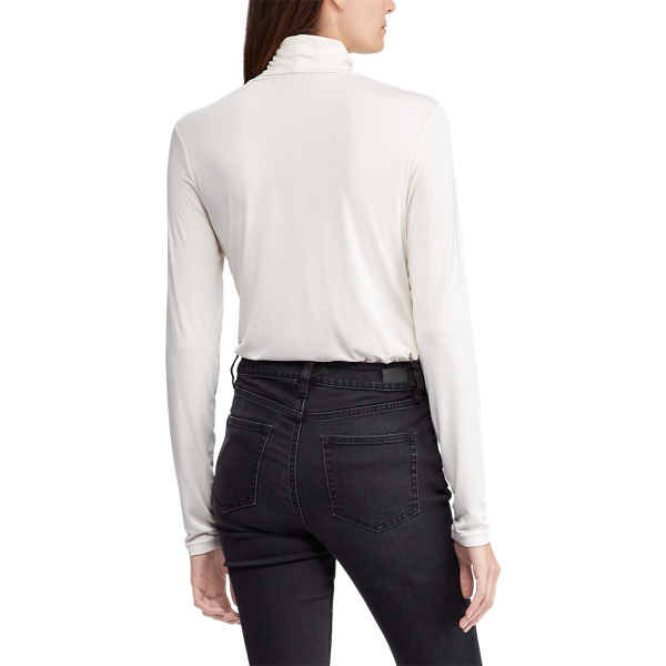 Mascarpone Cream Jersey Turtleneck Lauren 5