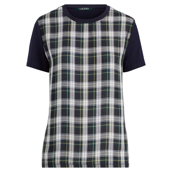 Plaid-Panel T-Shirt Lauren 1