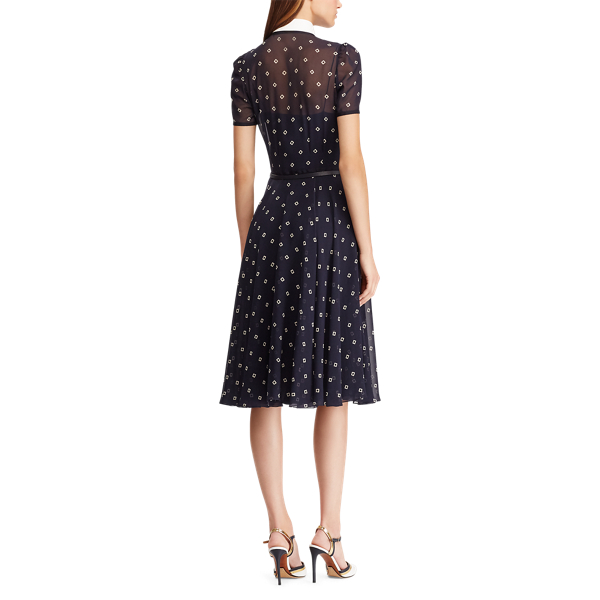 Dark Blue/Cream Maizie Short Dress Ralph Lauren Collection 4