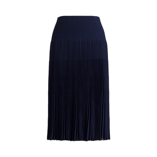 Ralph lauren navy pleated skirt best sale