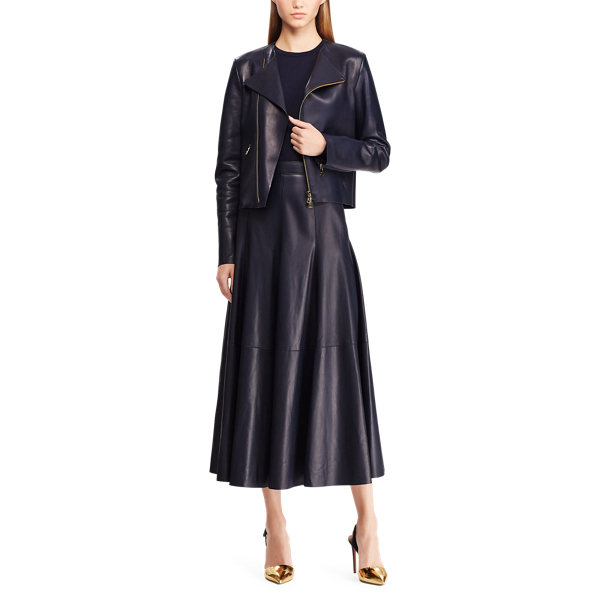 Landry Leather Jacket Ralph Lauren Collection in Midnight 4