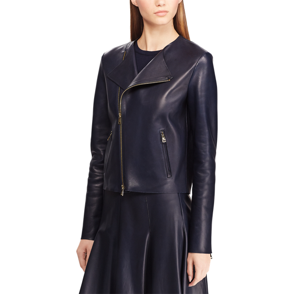 Landry Leather Jacket Ralph Lauren Collection in Midnight 5