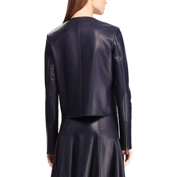 Landry Leather Jacket Ralph Lauren Collection in Midnight 6
