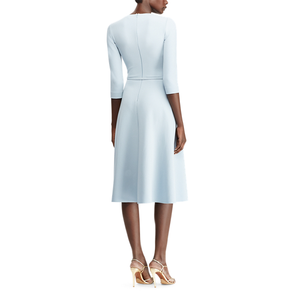 Vestido em mistura de l&atilde; Raeana Ralph Lauren Collection em Azul de esmalte 6
